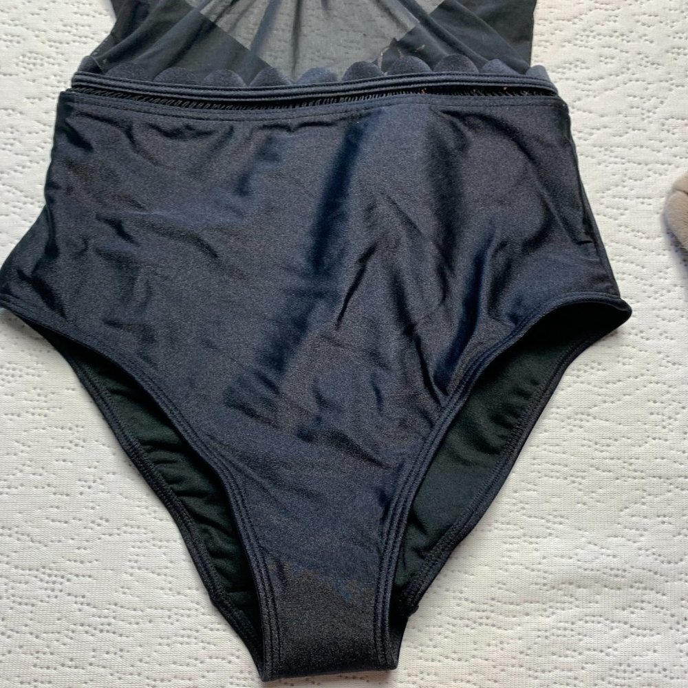 Ted Baker Women's Kesia Swimsuit Black Mesh 34C/D - Picture 6 of 14